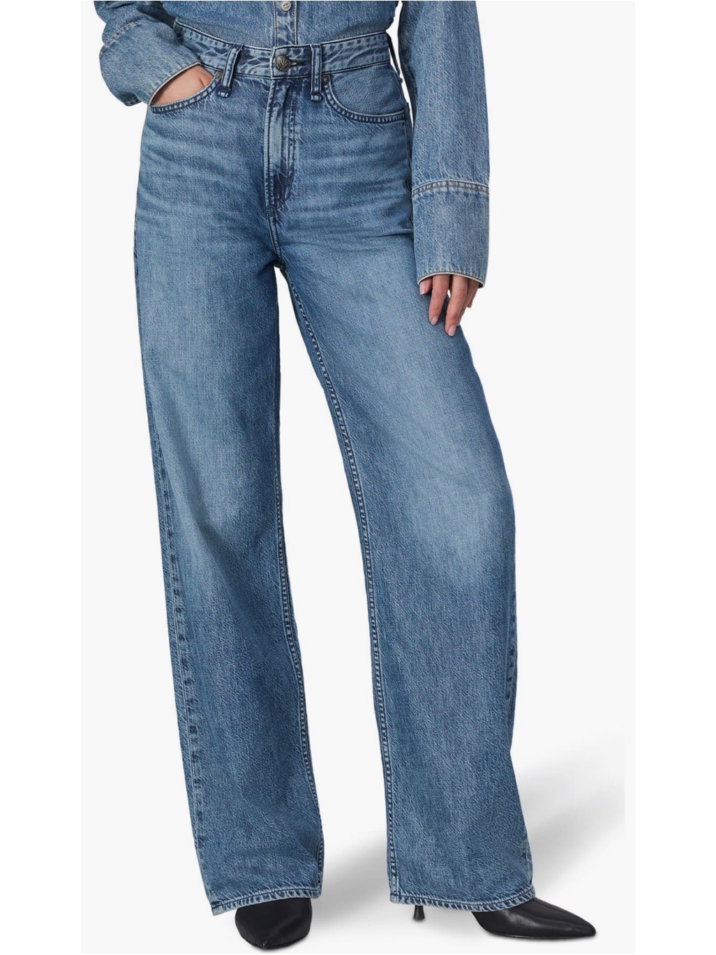 Rag & Bone Featherweight Logan Wide-Leg Jeans Clover Blue 27
